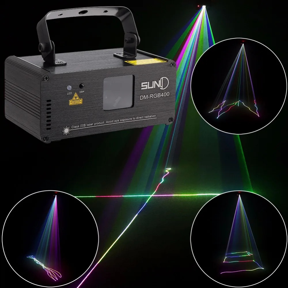 Пульт SUNY вечерние DMX Disco 400mW RGB лазерное сценическое освещение флэш сканер DM DJ