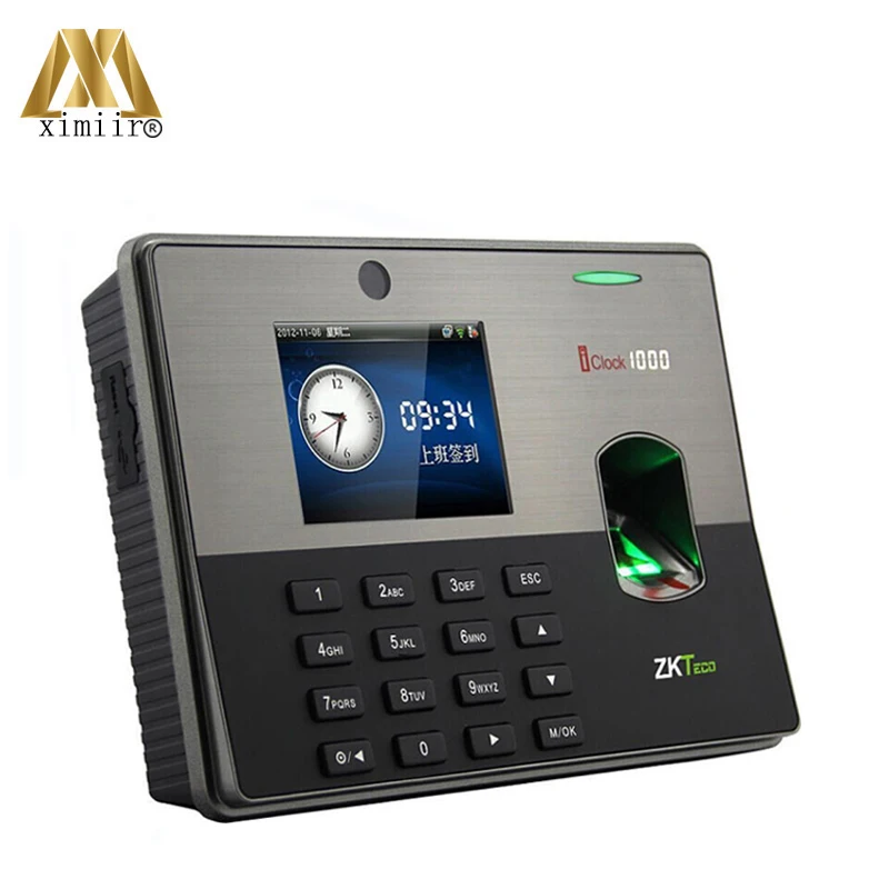 Высокое качество ZK Iclock1000 отпечатков пальцев двери контроля доступа отпечатков пальцев посещаемость времени карты время рекордер