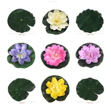 1 шт. украшение для растений 10 см украшение для домашнего сада пруда искусственный Лотос водяная Лилия плавающий цветок пруд резервуар