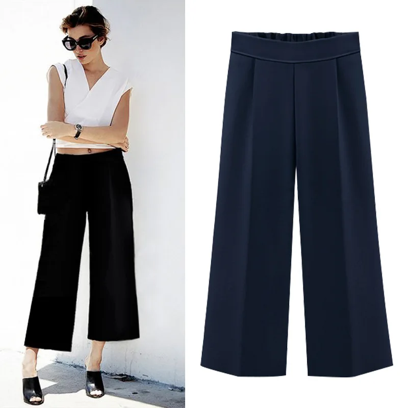 Wide Leg Pants Female Summer White 