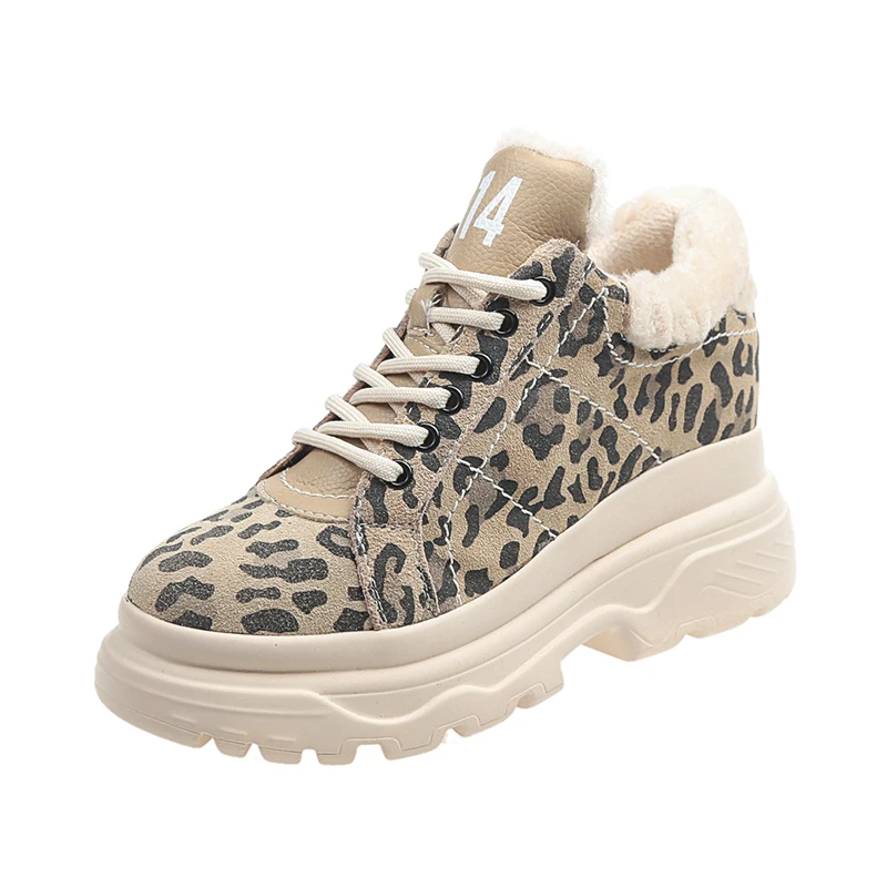 

Height Increasing Casual Shoes Woman Comfortable Women White Plush Shoes Female Platform Sneakers Chaussure Femme