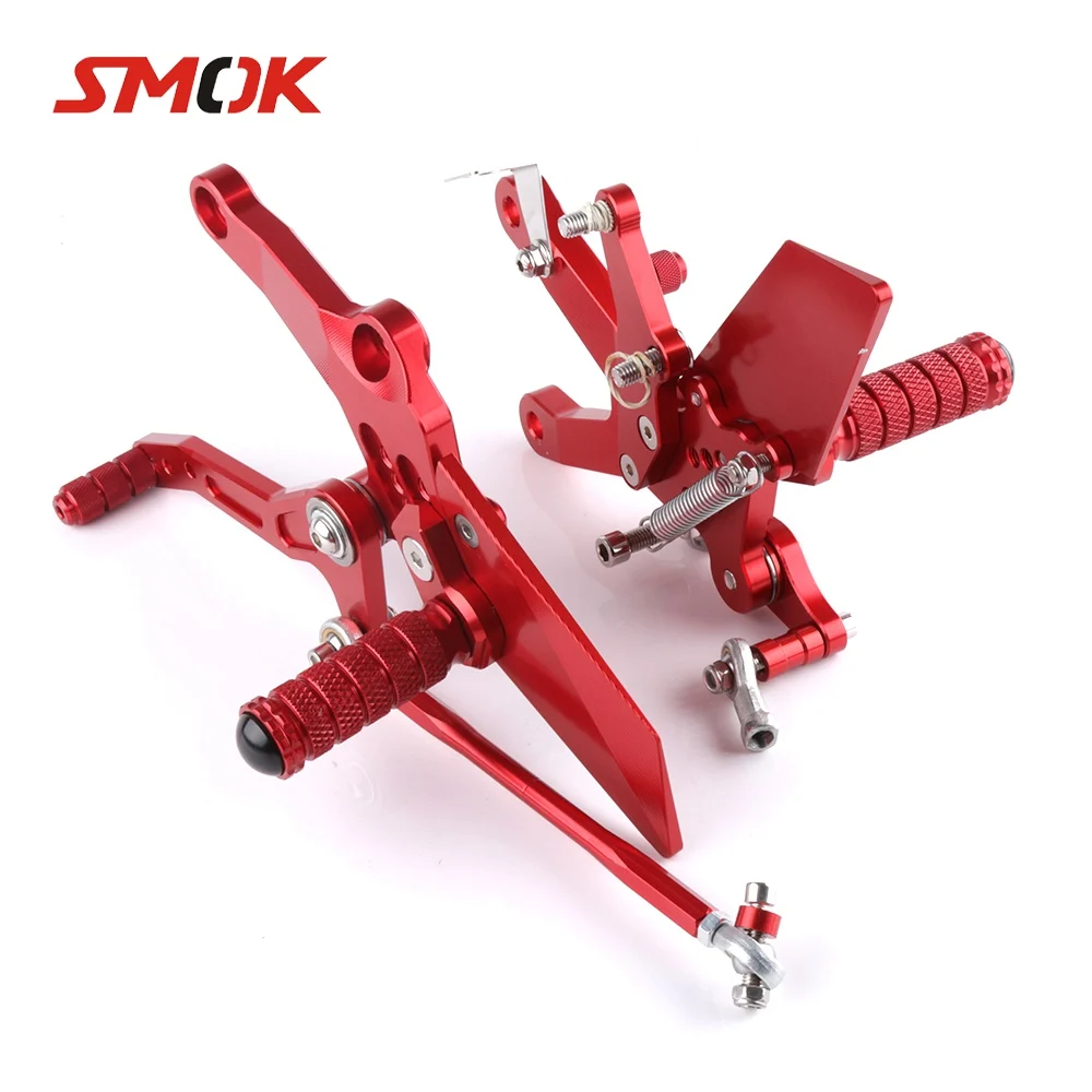 

SMOK Motorcycle Accessories CNC Aluminum Alloy Rear Set Rearset Footrest Foot Rest Pegs For Kawasaki Ninja 400 2018