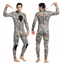Неопрен 3 мм Camo с длинным рукавом Мокрые одежды спорта людей Одна деталь спортивные теплые спортивные водолазный костюм Подводное Подводная охота полный Средства ухода за кожей купальник оборудования