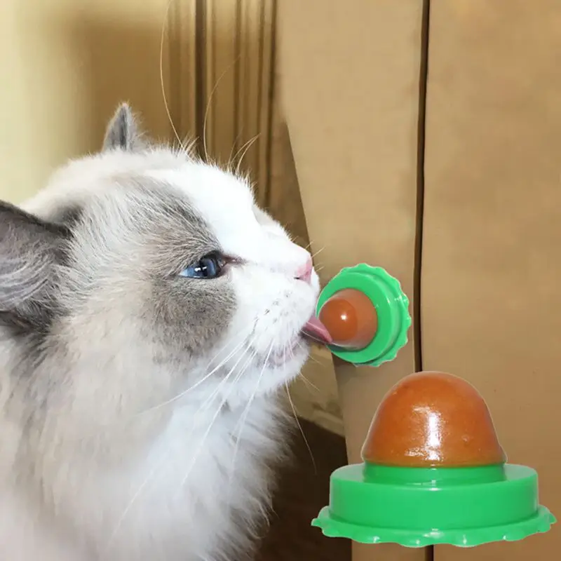Кошачьи лакомства энергетический шар с натуральная кошачья мята кошачьи закуски слизывают сахар закуски мяч с присоской конфеты питание крем товары для домашних животных