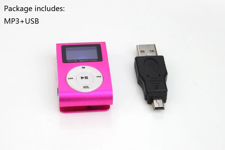 DAONO автомобильный мини USB Клип ЖК-экран MP3 музыкальный плеер Поддержка MP3-плеер USB спортивный металлический музыкальный плеер