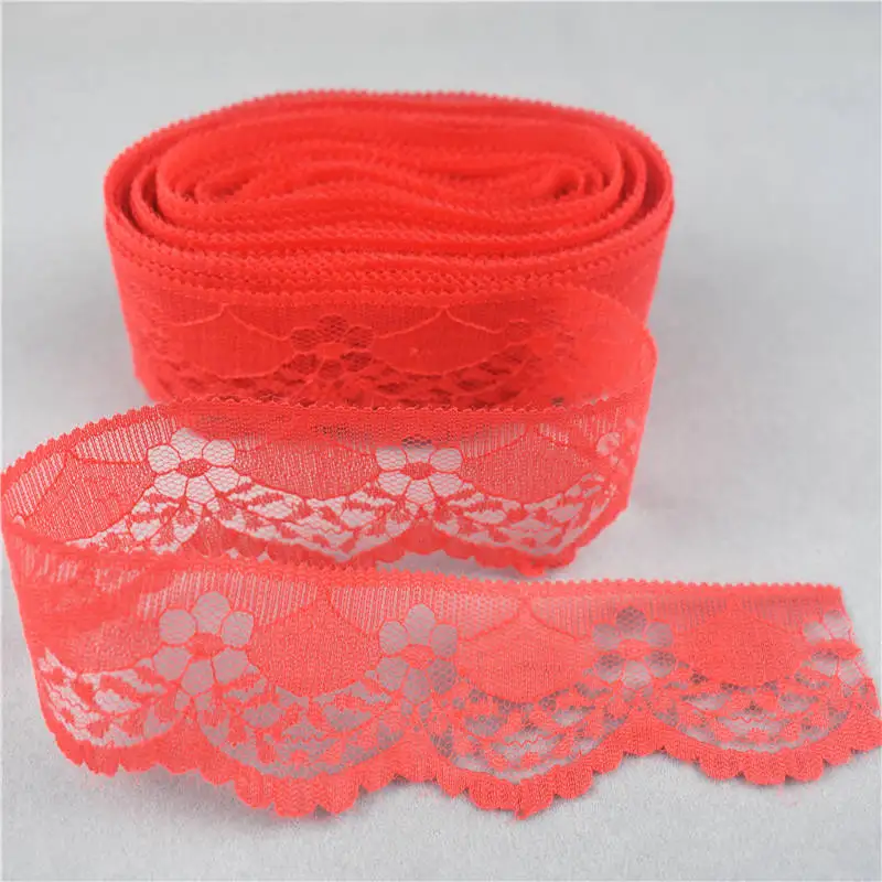 

10 Yards Red african lace fabric Tape 40MM Lace Trim Embroidered Net Lace Ribbon Wedding/Birthday/Christmas/Bow Decoration