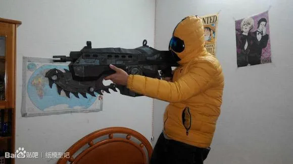  War Machine Cavalry Chain Saw Gun Paper Model Weapon Arms 3D Three-dimensional Hand-made Drawings M