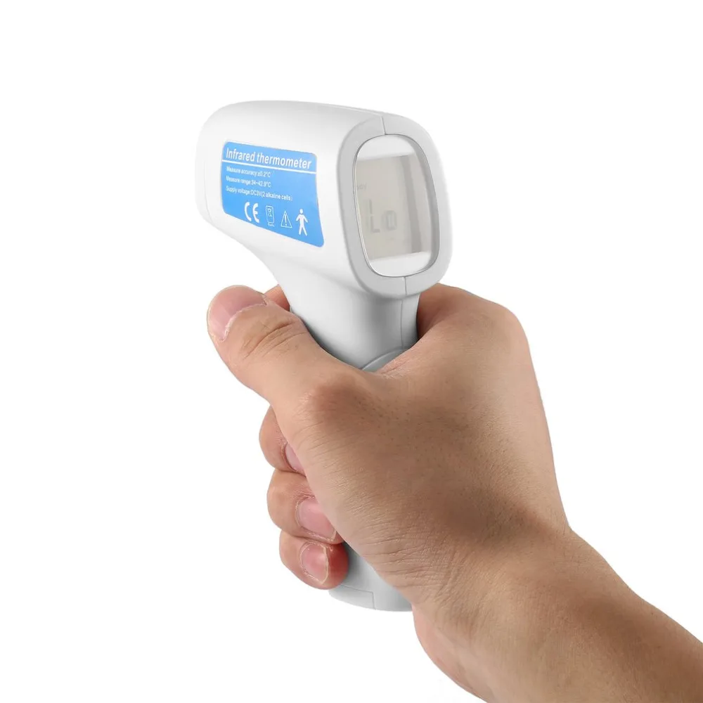 

Non-Contact Digital IR Laser Infrared Thermometer LCD Display Body Temperature Meter Sensor Range 32 - 42.9C Settable Alarm