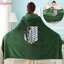 2019 novo ataque em titan cobertor manto shingeki não kyojin survey corps capa capa flanela cosplay traje hoodie capa de halloween