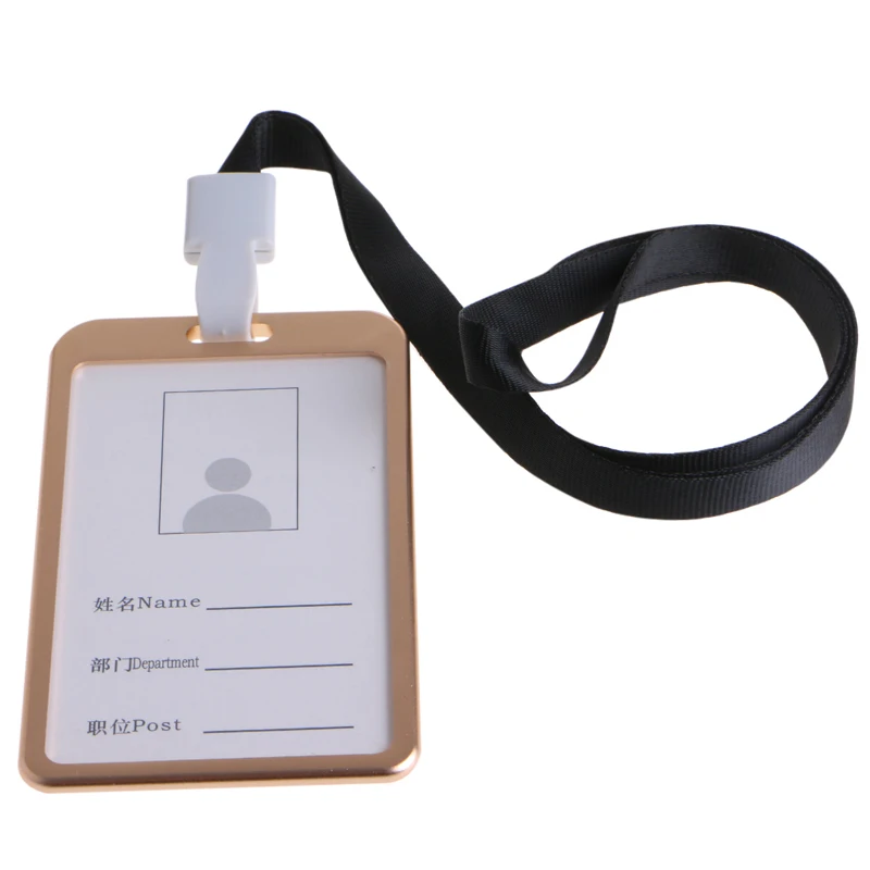 2019 Новый алюминиевый сплав ID Кредитная карта значок держатель Крышка с шеи нейлоновый ремешок
