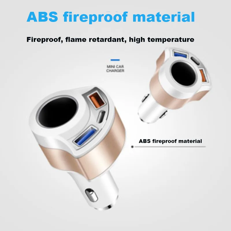 Автомобильное зарядное устройство с двумя USB портами QC3.0A|Зажигалка| |