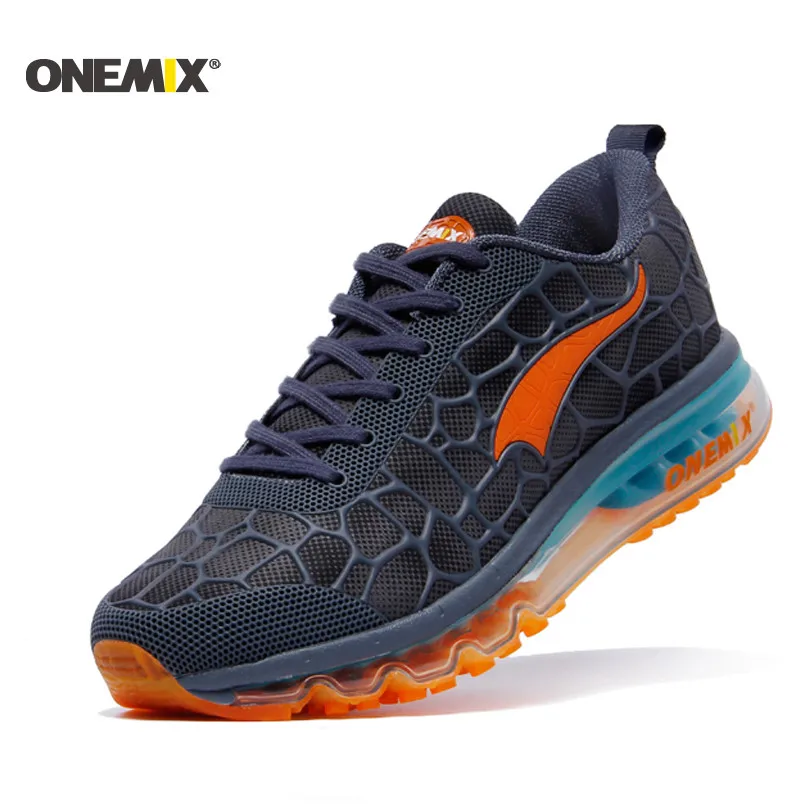 Мужские спортивные кроссовки Onemix для бега с подушкой черные тренировок Мужская