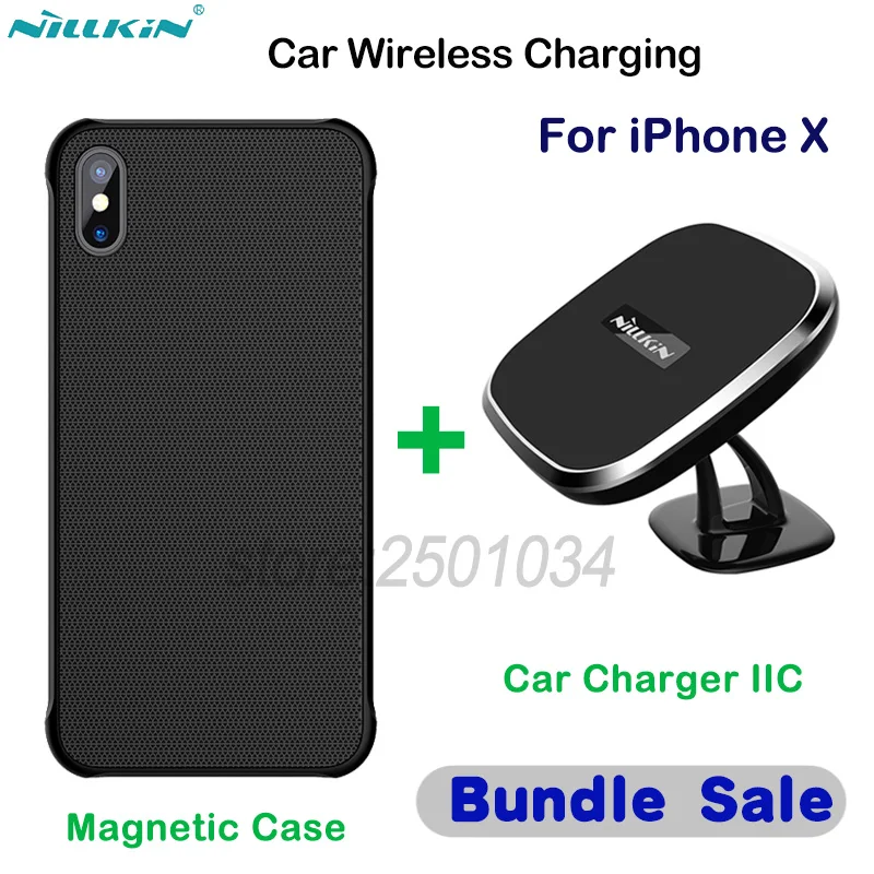 NILLKIN Car Magnetic font b Wireless b font font b Charger b font for iPhone X