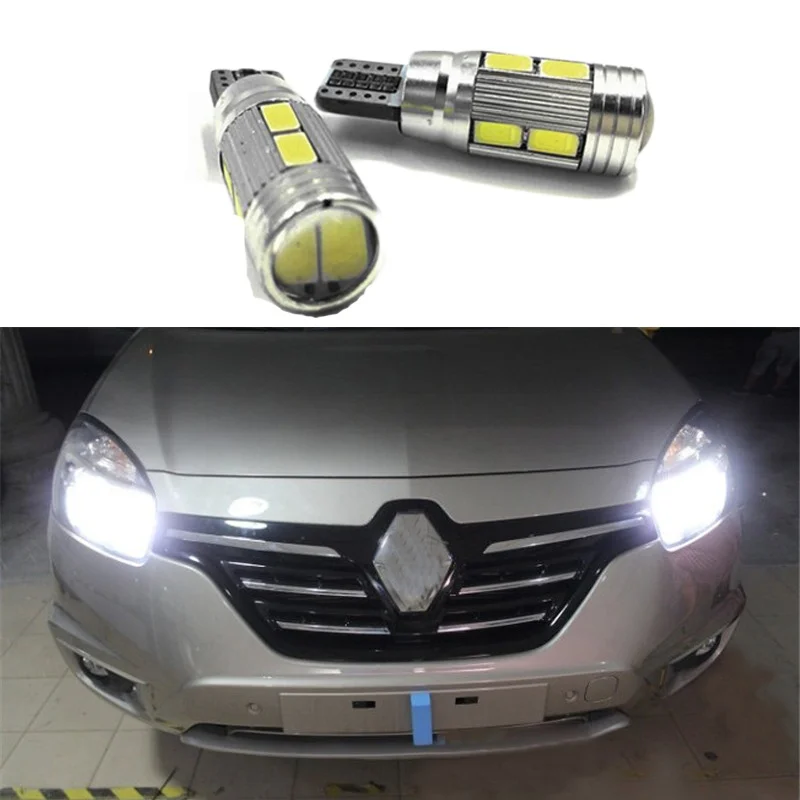 2X Led W5W canbus автомобильный светильник с линзой проектора для Renault trafc Safrane megane 2 duster logan laguna Koleos Scala Stepway