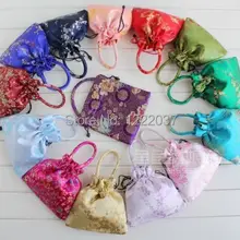 10 шт азиатские ручной работы шелковые сумочки сумки Кошельки ювелирные изделия сумка