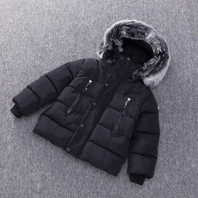 Baby Boys Jackets 2018 New Winter Children's Jacket Warm Fur collar