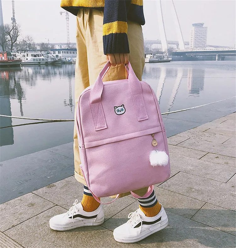 Милый холщовый рюкзак, Модный женский рюкзак для школьников-подростков, для девочек, Большая вместительная желтая дорожная сумка, женская сумка для книг, Mochila