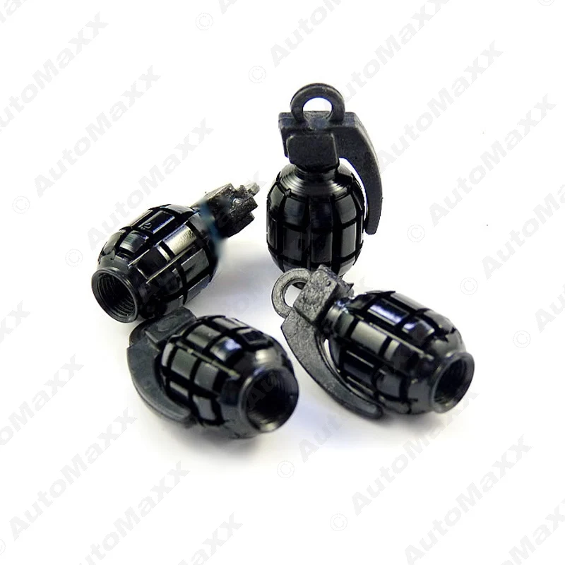 Arancione balikha 2pcs Forma Granata Tire Tyre Valve Dust Caps Per Auto Moto Bici
