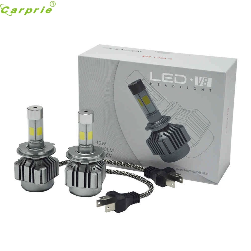 

Car Light 2PCS 2016 40W 8000LM LED H4 Headlight Kit Low Beam Bulbs 6000K White Bulbs Light Lamp bulb Car Light #0216