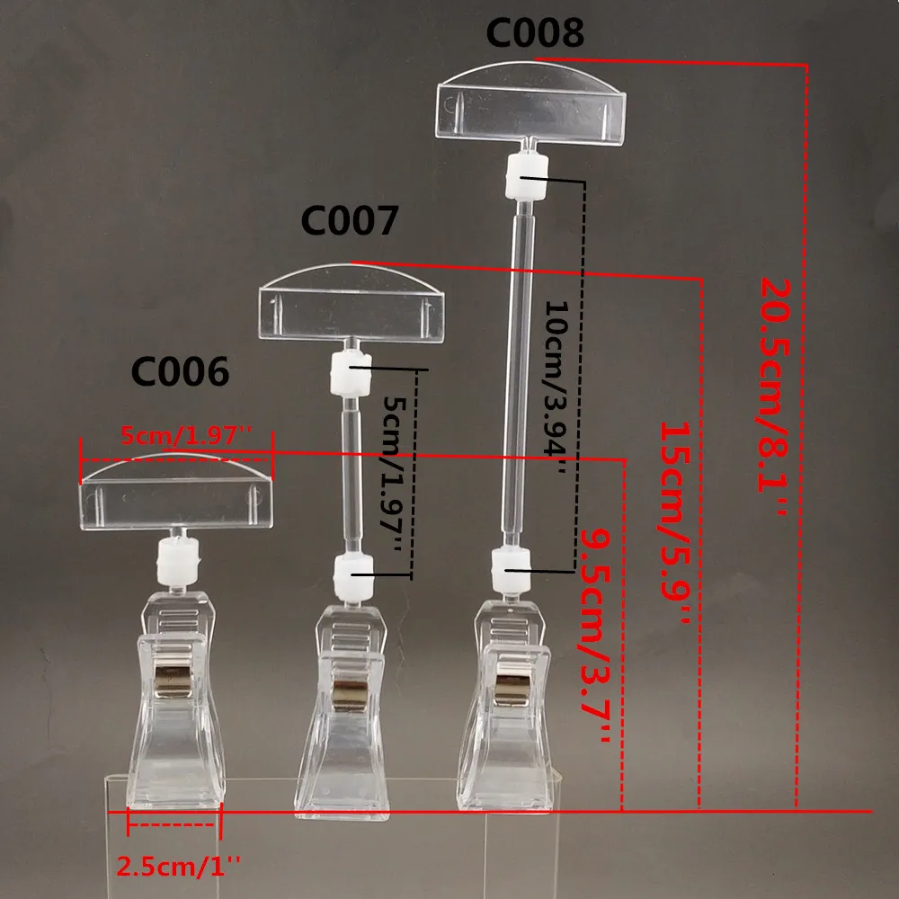 Прозрачная поп пластиковая вывеска бумажная карта дисплей ценовые этикетки, теги рекламные вывески зажимы держатели в супермаркете розничные продажи 20 шт