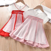 Платье для девочек; детская одежда в национальном стиле; древний костюм; превосходный Детский костюм принцессы