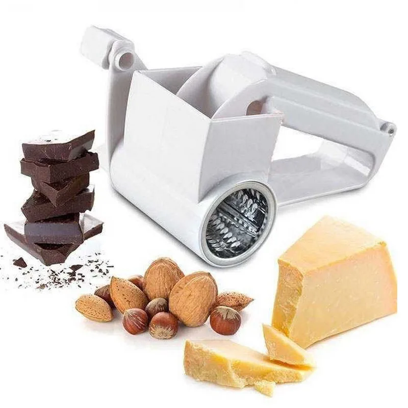 

Hifuar 1pc Hand-Cranked Whirling Cheese Grater Cheese & Vegetable Graters Ginger Chocolate Cutter With Stainless Steel Drum