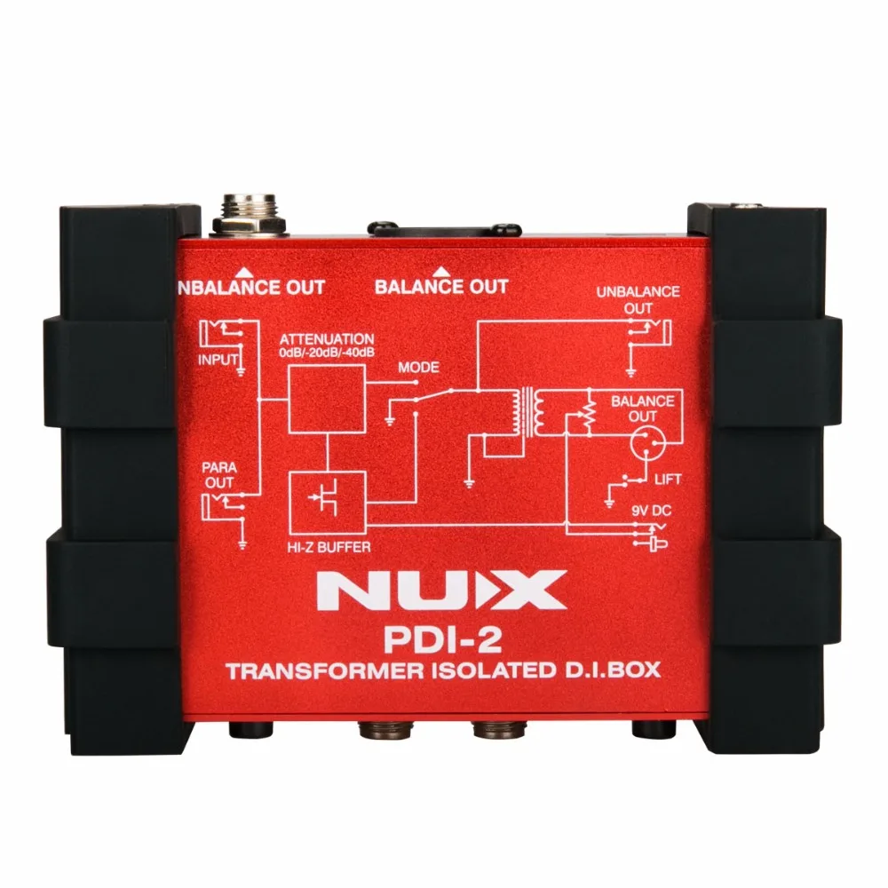 NUX PDI 2 Guitar Bass Direct Box Transformer Isolated DI Box with