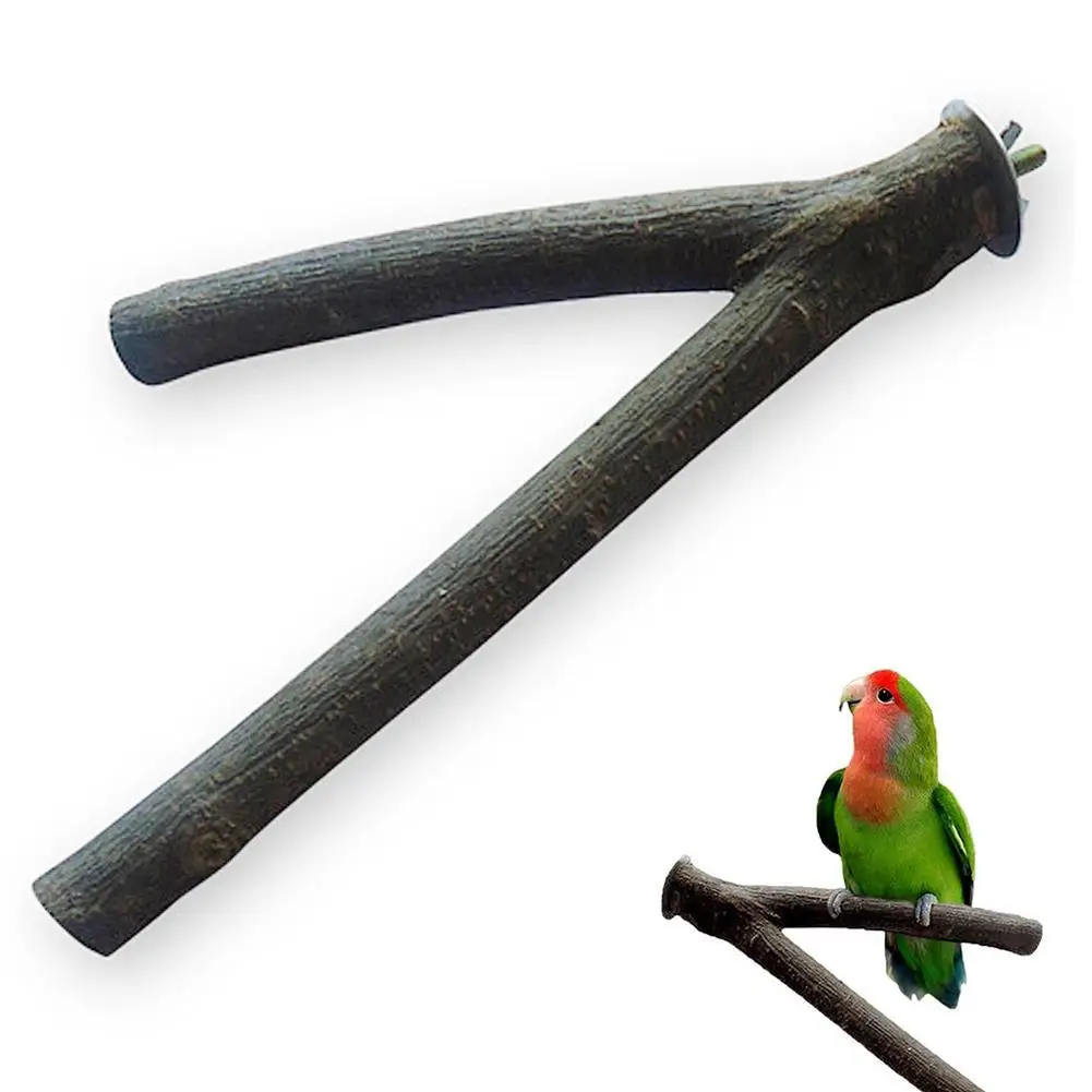 

15cm Hamster Branch Perches For Bird Cage Parrot Toys Pet Parrot Wood Fork Tree Branch Stand Rack Toy