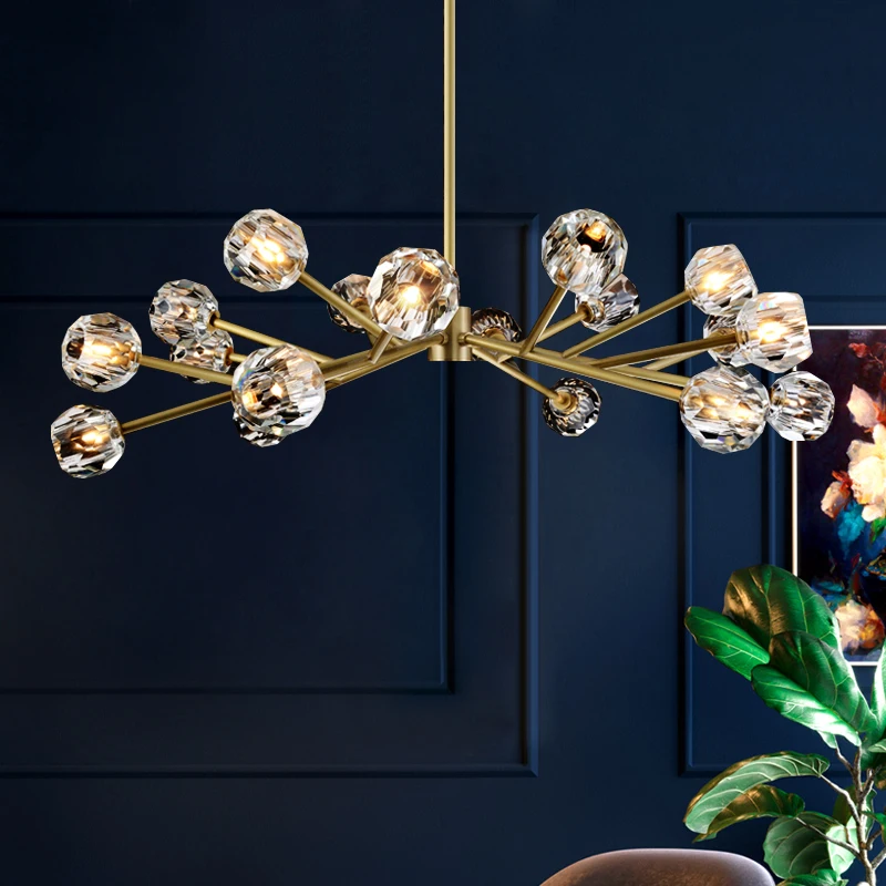 

Modern LED chandelier living room suspended lamps ceramics luminaires bedroom lighting home fixtures copper hanging lights