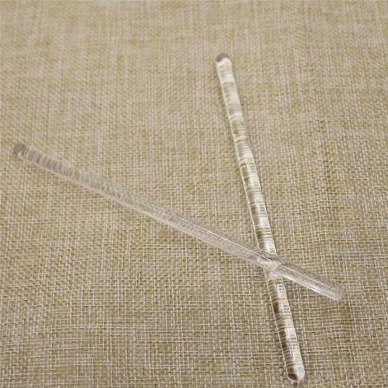 

15CM Lipsticks Glass Stirring Rod Round Head Transparent Glass Stirring Bar Solid Length 15cm Lipstick Stirring Stick Tool p13