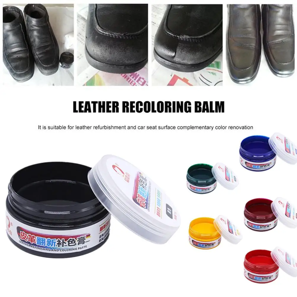 Car Leather Recoloring Balm Renew Restore Repair Color To Faded Scratched Leather For Couches Car Seats Clothing Purses