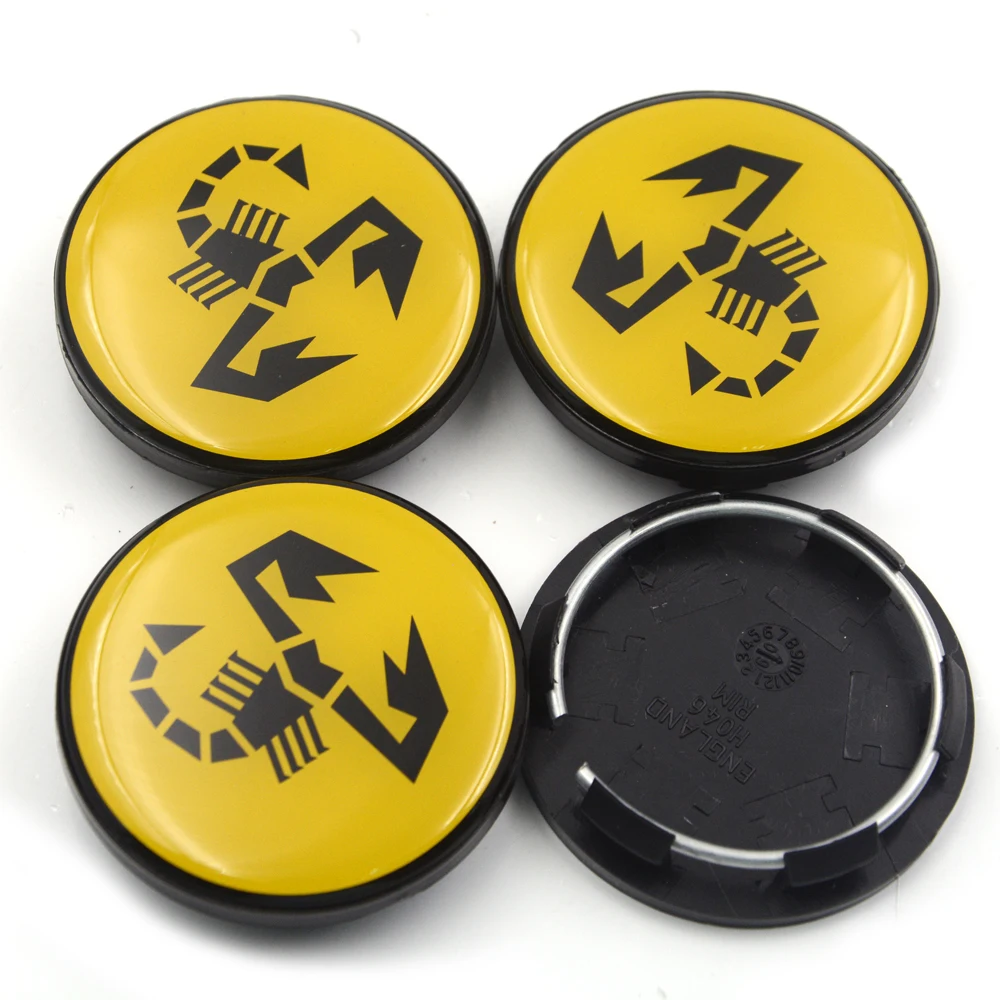 

Gzhengtong 4pcs/set Plastic 50mm Car Trucks Vehicle Wheel Center Rim Hubs Covers Yellow Scorpion Logo Caps Cover Car Accessories