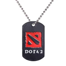 HSIC Dota 2 collar de Metal logo colgante Vintage juego de joyería en línea para hombres