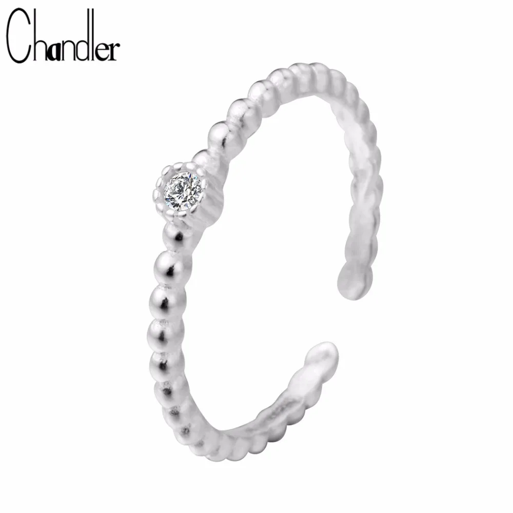 Chandler Bead Stackable Rhinestone Ring Modern Jewelry Gift For Her Simple Design Geometry Samll Crystal Unisex Rings Women | Украшения и
