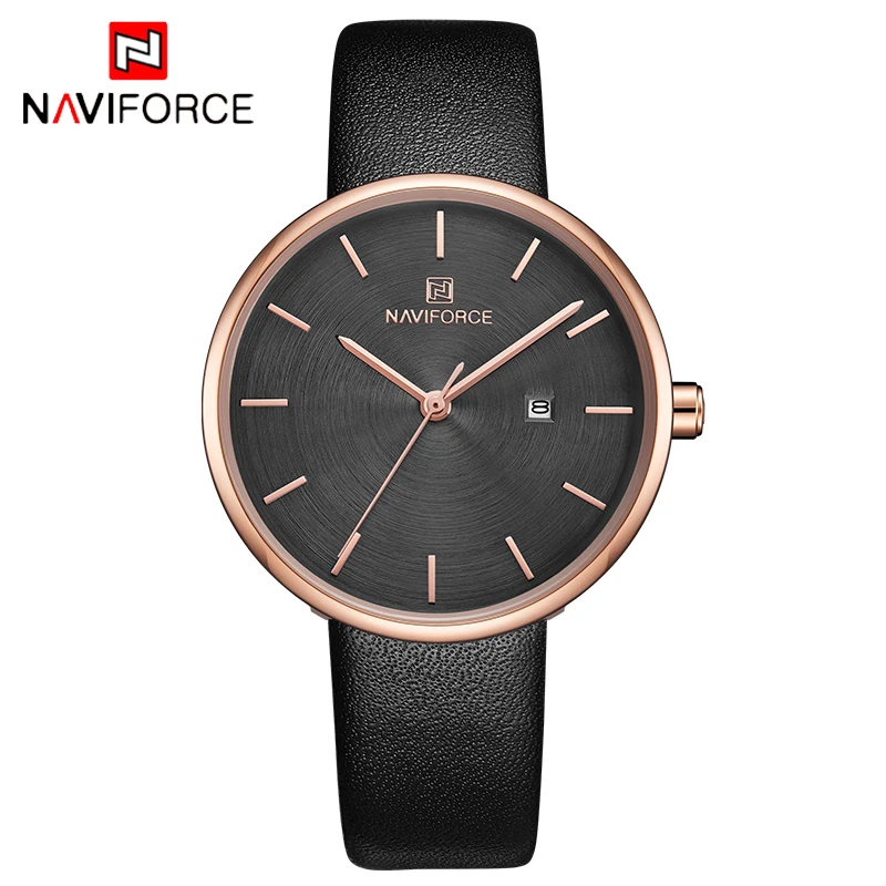 Часы наручные NAVIFORCE женские кварцевые брендовые Роскошные модные ультратонкие