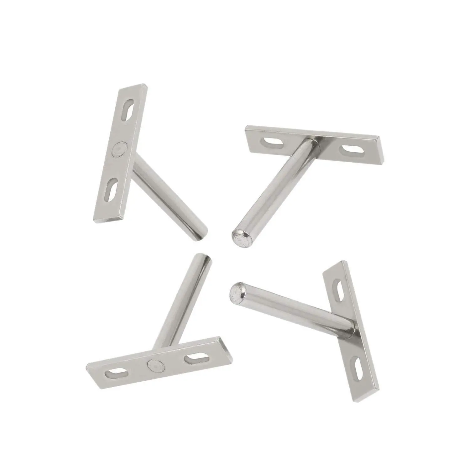 

4pcs 10mm x 102mm Metal Hidden Concealed Invisible Shelf Support - 4inchHardened - Low Profile Blind Mounts for wall Shelving