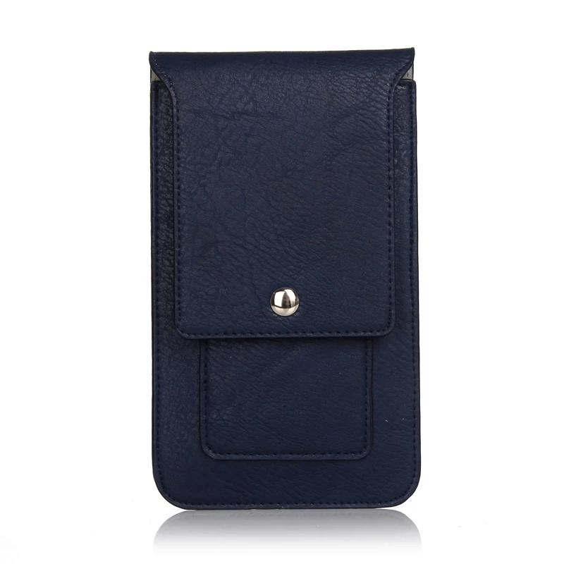 Для iPhone XS Max универсальная поясная сумка чехол Ретро флип двойной кошелек, кожаный чехол для samsung S10 Plus huawei чехол для телефона