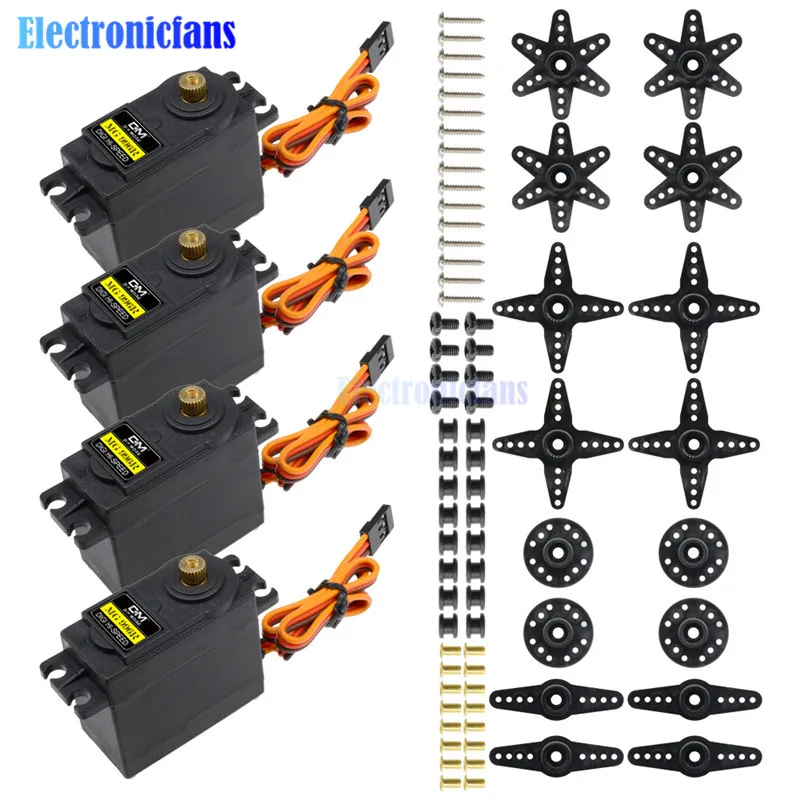 4 шт. MG996 MG 996R MG996R металлические шестерни цифровой RC Серводвигатель с высоким крутящим моментом вертолет автомобиль Лодка и крутящий момент RC автомобиль 1/8 DIY