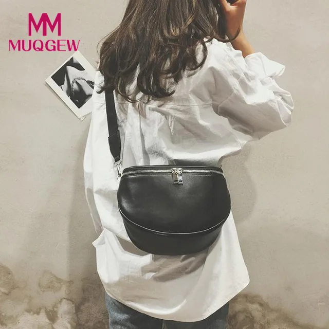Bags for Women 2018 Women Pure Color Pattern Leather Shell Chest Bags Fanny Pack Sac Taille Ceinture Femmes Waist Bag Phone