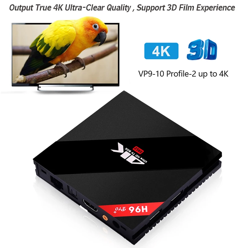 

H96 Pro Plus Android 7.1 Amlogic S912 TV BOX Octa core 4 K Streaming 2GB/3 GB 16 GB Media Player 4 K HD WIFI Smart TV BOX