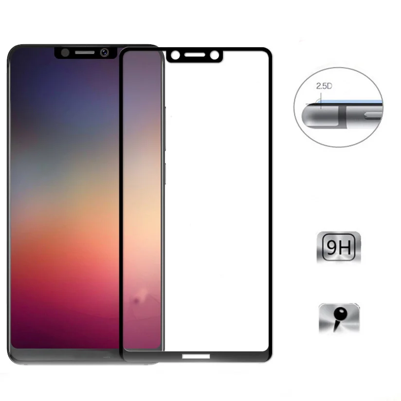 لشارب aquos s3 غطاء الزجاج المقسى حامي الشاشة الكاملة فيلم حماية كاملة لهيئة الهاتف الزجاج 9 h 2.5d الأسود الأبيض