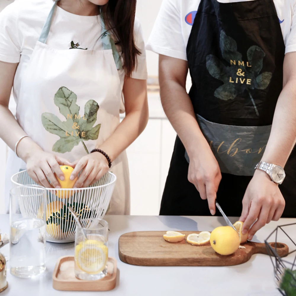 Lady Women Adjustable Cotton Linen High-grade Kitchen Apron For cooking aprons for woman washing aprons for woman cadeau homme (1)