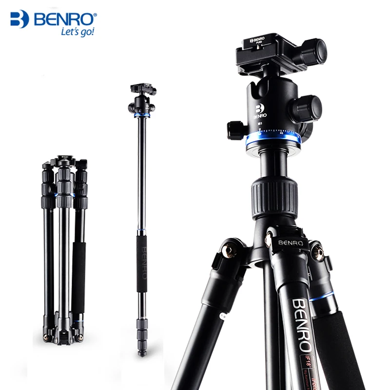 

New Benro IF18+/IF28+ Professional Tripod Aluminum Alloy Flexible Bracket SLR Camera +Head Monopod Carrying Bag Max Loading 14kg