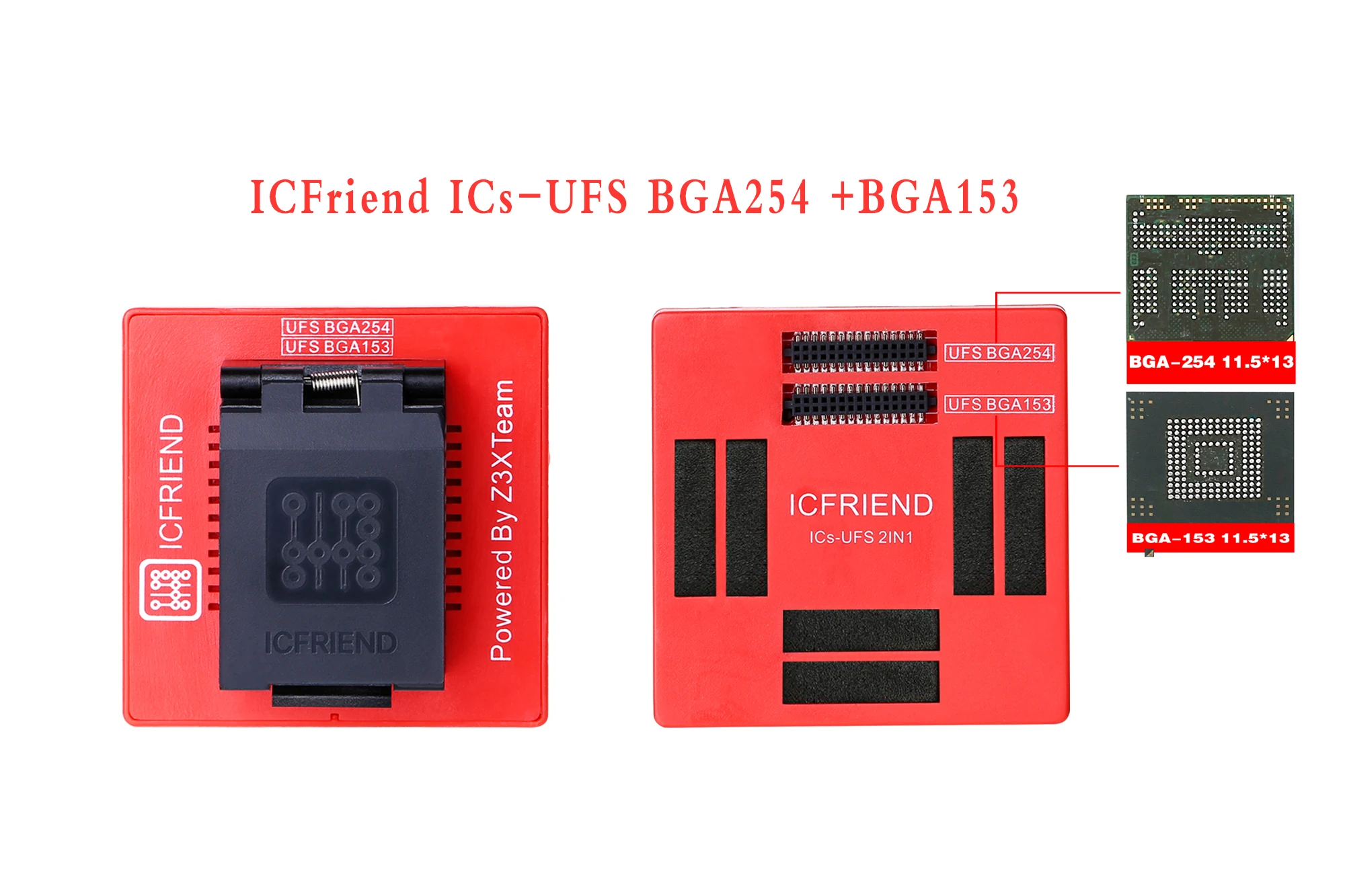 UFS BGA 3 в 1 для легкий JTAG Plus, поддержка BGA 153, BGA 254, BGA 95