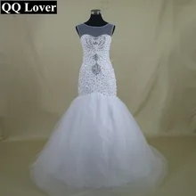 QQ Lover 2017 African Unique Luxury Full Beaded Mermaid Wedding Dress Custom-made Plus Size Bridal Gowns Wedding Dresses