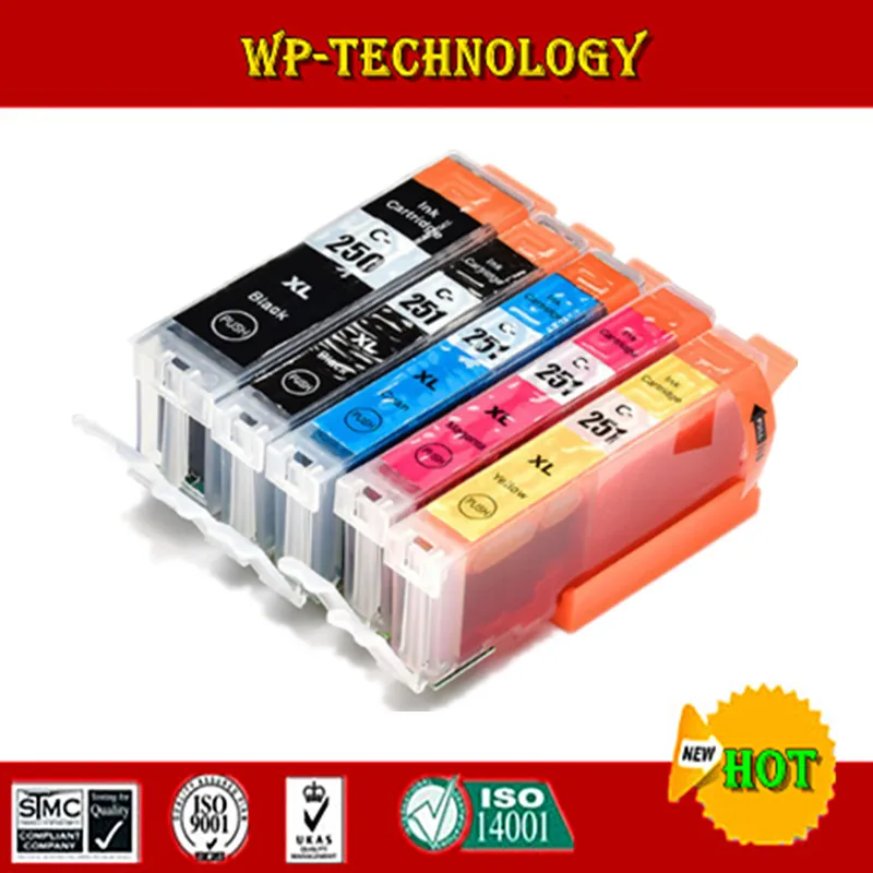 Совместим с чернильными картриджами PGI250 CLI251 совместимыми Canon PIXMA MG6320 MG7120 IP8720 MG7520 и