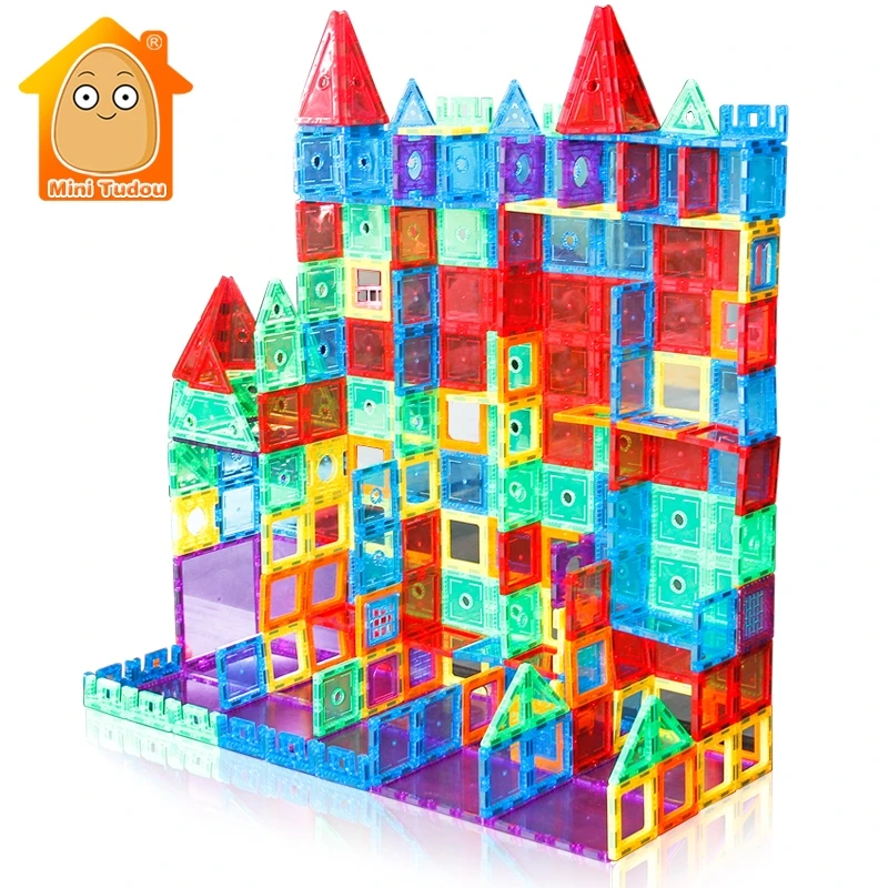 24 98pcs Transparent Magnetic Tiles Building Mini Magnetic Blocks Solid 3d Magnetic Block Building Toys For Children Bricks Blocks Aliexpress