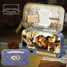 Зимние мечта Кукольный дом 3D DIY Миниатюрные деревянные головоломки Кукольный домик мини мебель украшения игрушки для детей подарок на день рождения Box Theatre