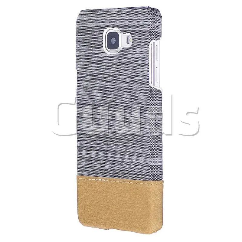 Canvas Cloth Coated Plastic Back Cover for Samsung Galaxy A5 2016 A510 - Light Grey