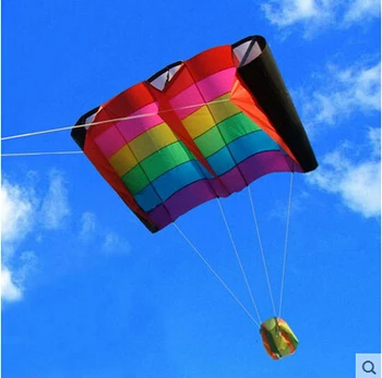Outdoor Fun Sports Single Line Rainbow Kite With Handle And String Good Flying Factory Outlet 2